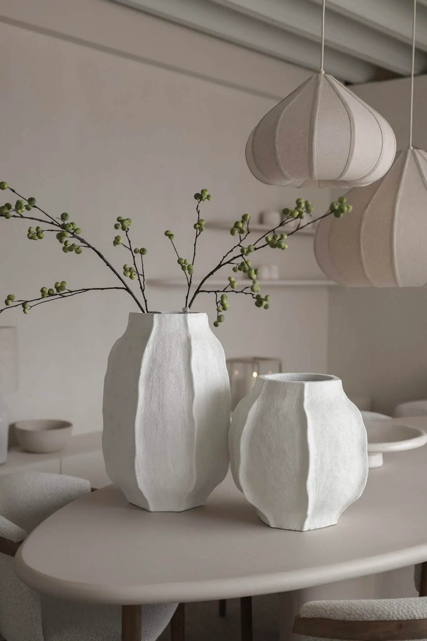 Rosehip Spray Flocked 105cm